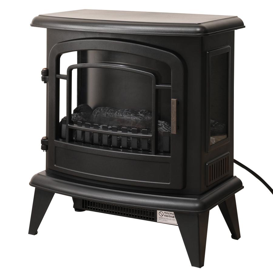 ミドルワイド暖炉型ファンヒーター(NI ブラック) ニトリ : 8301723