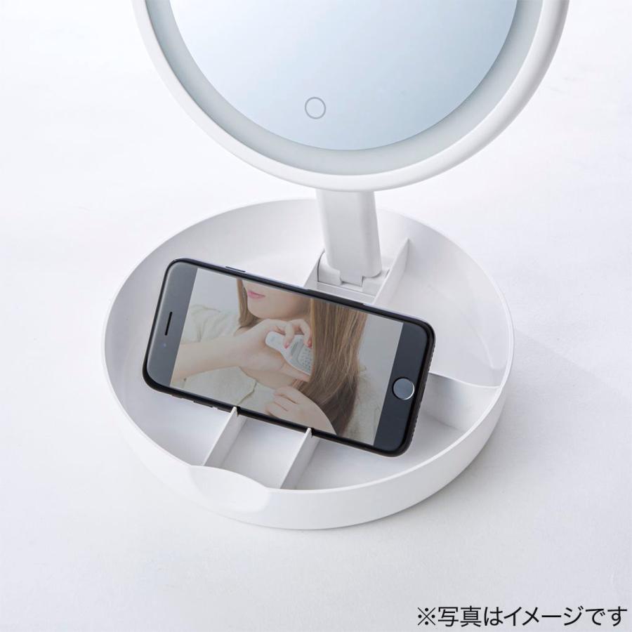 ニトリ（NITORI） 化粧鏡 ミラー LED 充電式 LEDミラー スマホスタンド