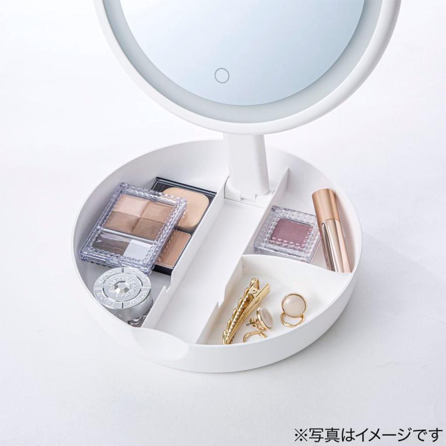 ニトリ（NITORI） スマホ・ 小物置き付き 充電式LEDミラー(YPML-001