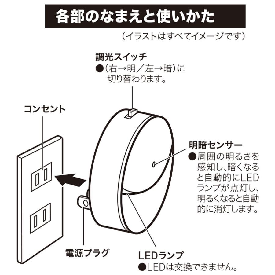 ニトリ 明暗センサー付きLEDナイトライト 2個入り : ニトリ ニトリ 明暗センサー付きLEDナイトライト 2個入り : ニトリ