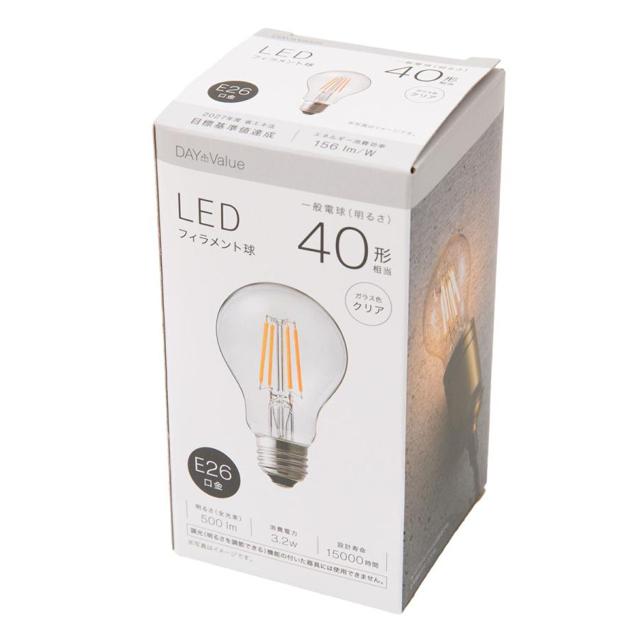 ニトリ（NITORI） LEDフィラメント電球(E26口金 40形相当 LEE-A60C 40