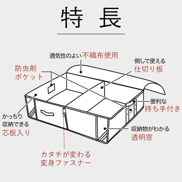 ニトリ（NITORI） 2つにたためる 衣類・布団収納バッグ タクミ(M