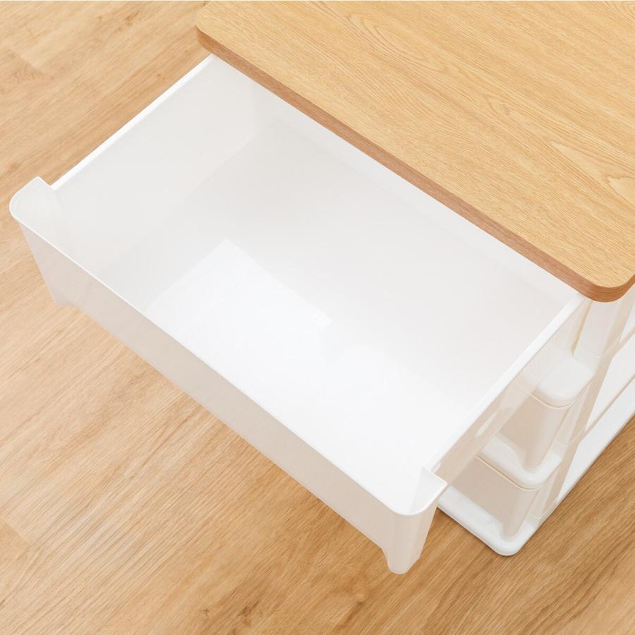 ニトリ（NITORI） 木目調天板チェスト 3段(FD-W3D ライトブラウン) 幅