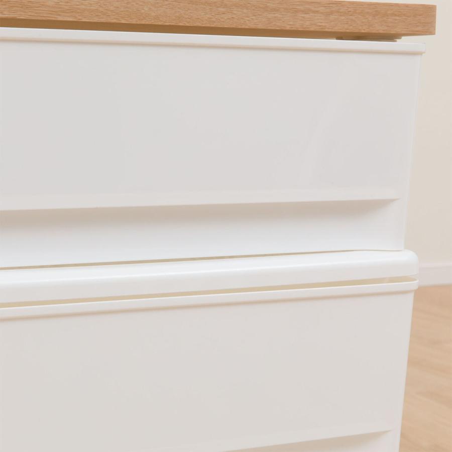 ニトリ（NITORI） 木目調天板チェスト 3段(FD-W3D ライトブラウン) 幅