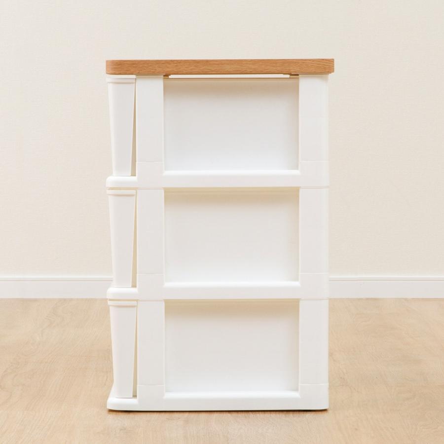 ニトリ（NITORI） 木目調天板チェスト 3段(FD-W3D ライトブラウン) 幅