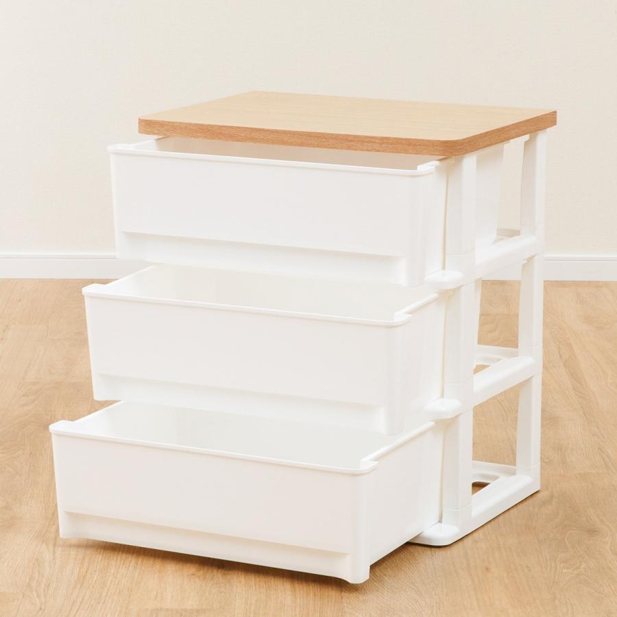 ウッドチェスト　ニトリ　チェスト　3段　中古 ニトリ（NITORI） 木目調天板チェスト 3段(FD-W3D ライトブラウン) 幅