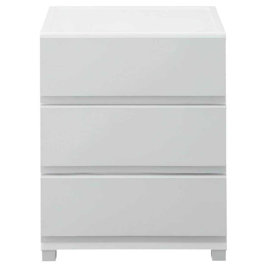 送料込　美品　ニトリ　ホワイト　チェスト 4段チェスト(PST2 ライトブラウン/ホワイト) | ニトリネット