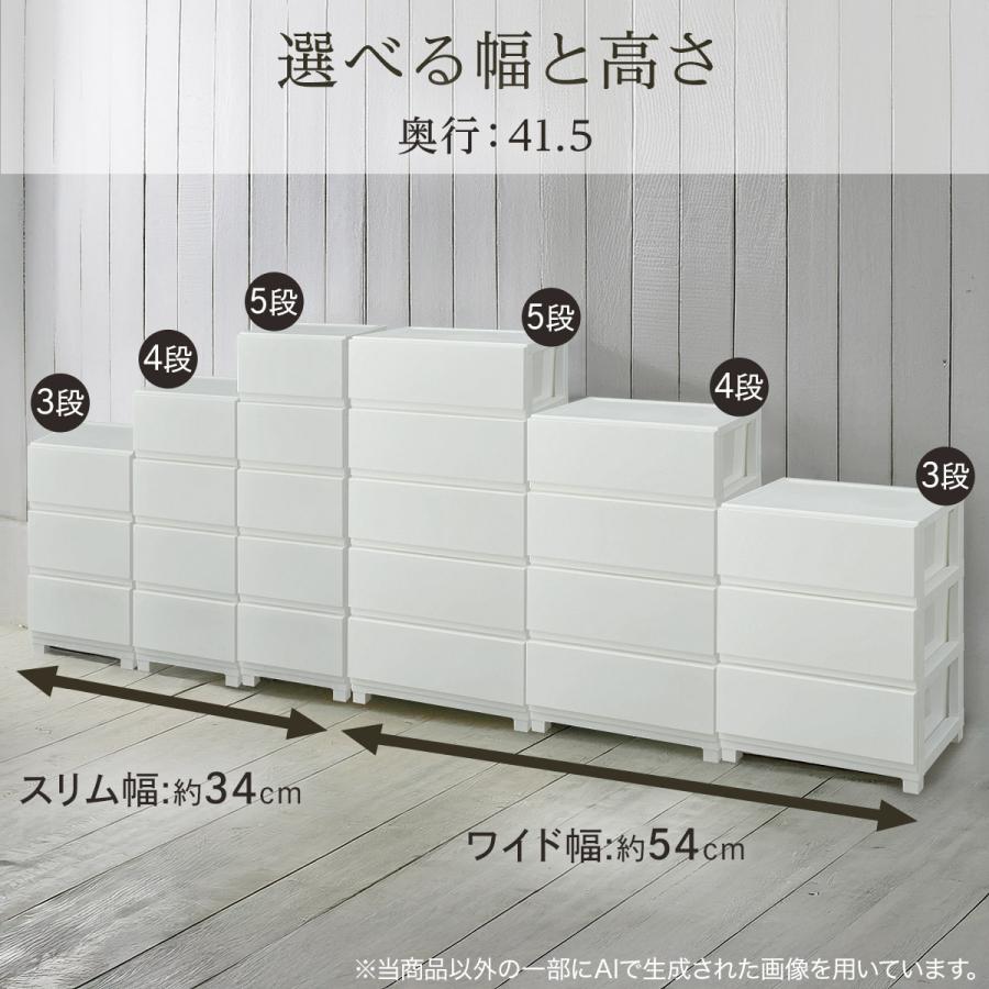 ニトリ（NITORI） 工具不要で組み立て簡単ワイドチェストデコニーシー