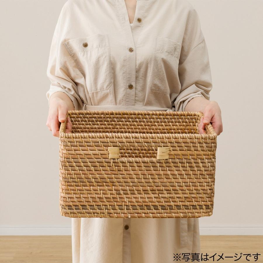 ニトリ（NITORI） ラタンバスケット レギュラー ナチュラル : ニトリ