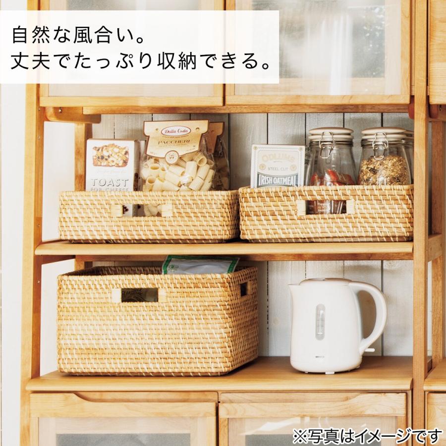 ニトリ（NITORI） ラタンバスケット たて型ハーフ ナチュラル : ニトリ