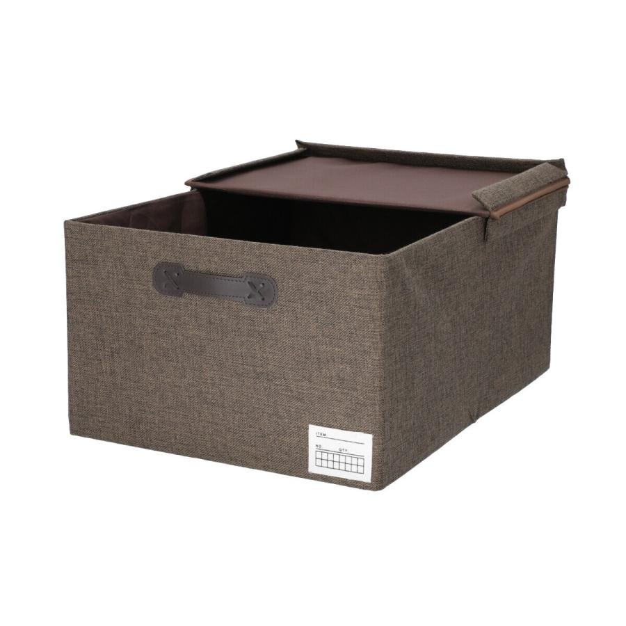 ニトリ（NITORI） ふた付き収納ボックス ファブ幅53cm(ダークブラウン