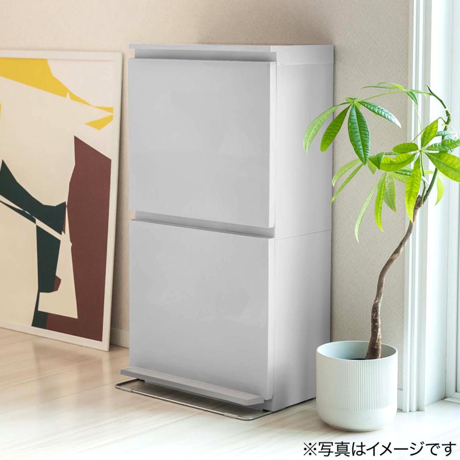 ニトリ（NITORI） すっきり収まる薄型ワイドペダルペール(2段 40L