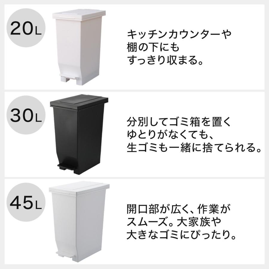 ニトリ（NITORI） においを閉じ込める防臭ペダルペール(20L ブラック