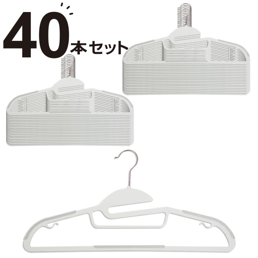 ニトリ（NITORI） すべりにくい省スペースハンガー イーハン 40本組