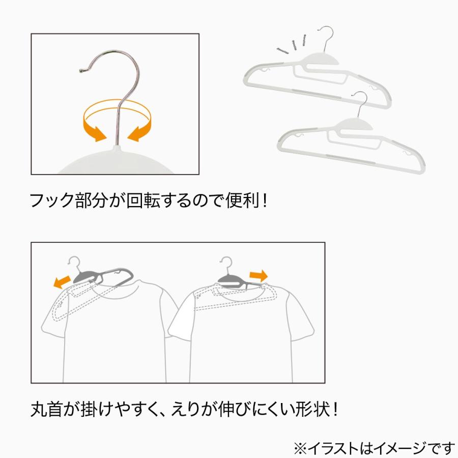 ニトリ（NITORI） すべりにくい省スペースハンガー イーハン 5本組