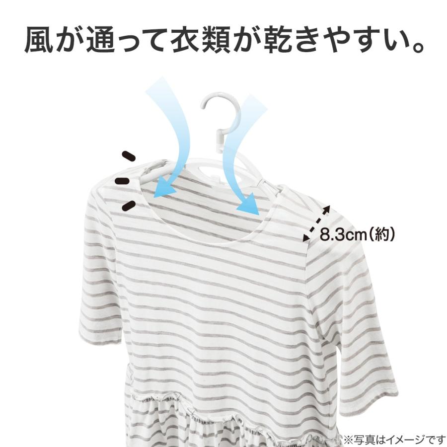 ニトリ（NITORI） 衣類が乾きやすいハンガー 3本組(グレー) : ニトリ