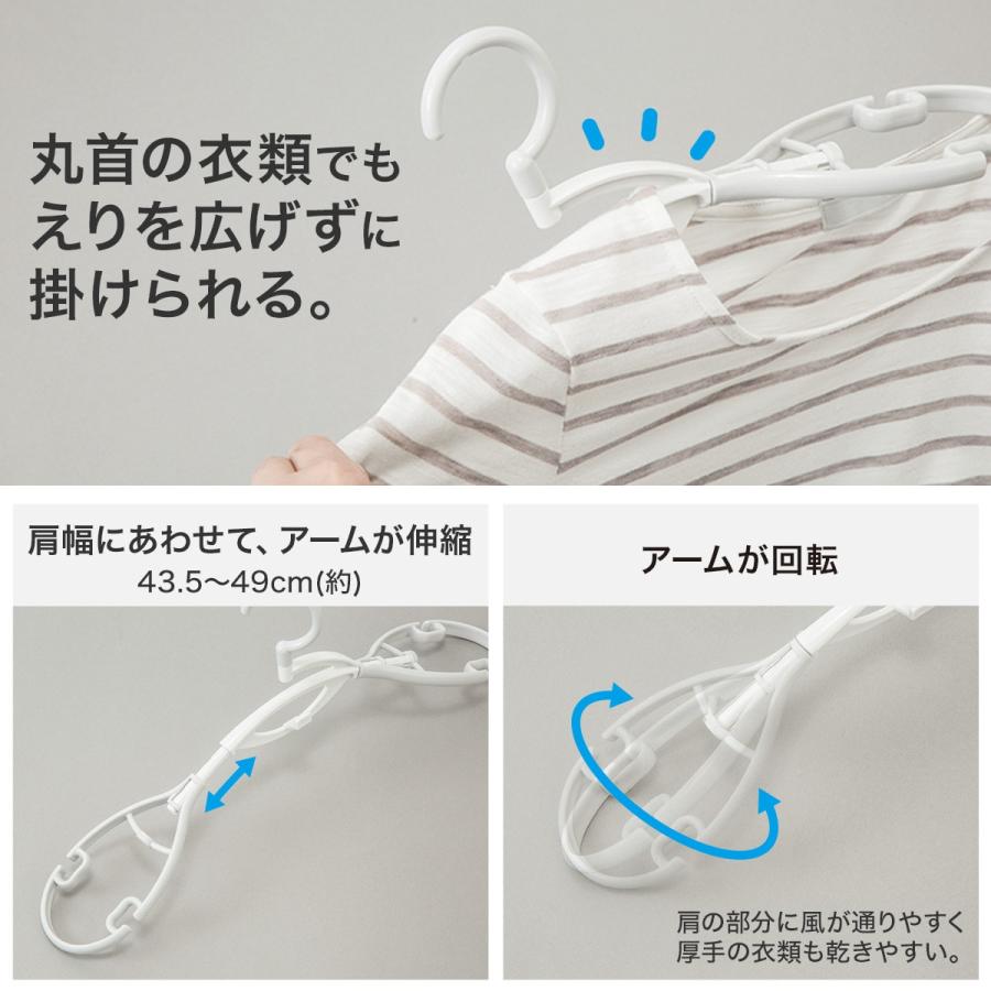 ニトリ（NITORI） 衣類が乾きやすいハンガー 3本組(グレー) : ニトリ