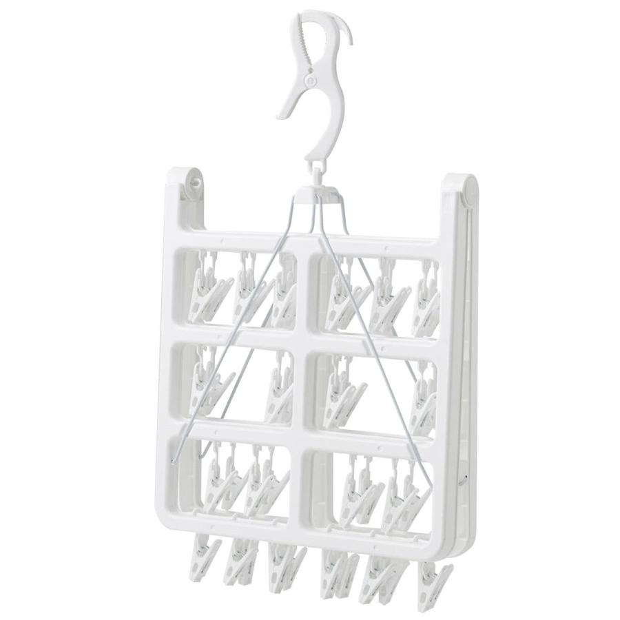 ニトリ（NITORI） 折りたたみ角ハンガー 40ピンチ(40P フォルトゥナ