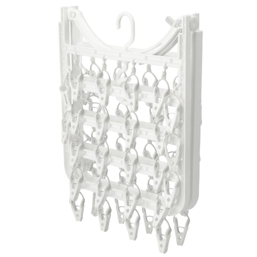 ニトリ　ホワイト ニトリ 洗濯らくらく 多機能 角ハンガー(ホワイト 52ピンチ