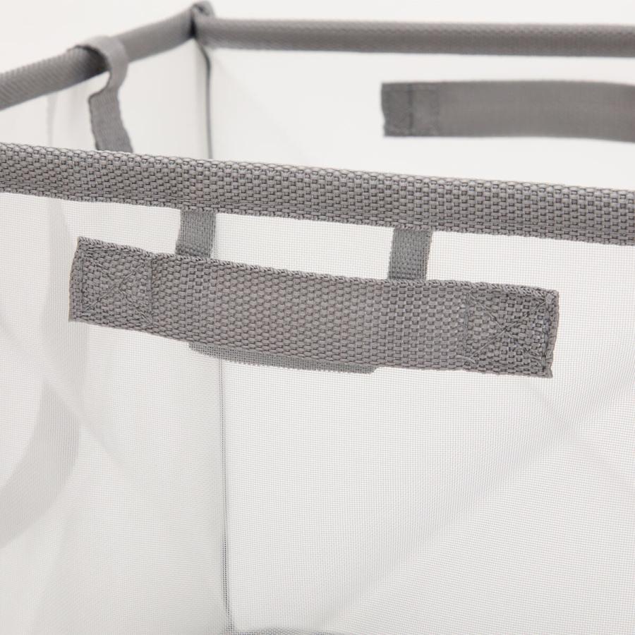 ニトリ（NITORI） 折りたたみメッシュバスケット(S グレー YT01) 幅33