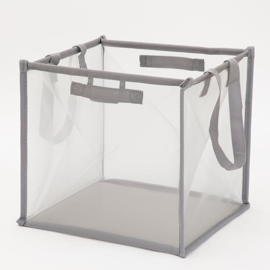 ニトリ（NITORI） 折りたたみメッシュバスケット(S グレー YT01) 幅33