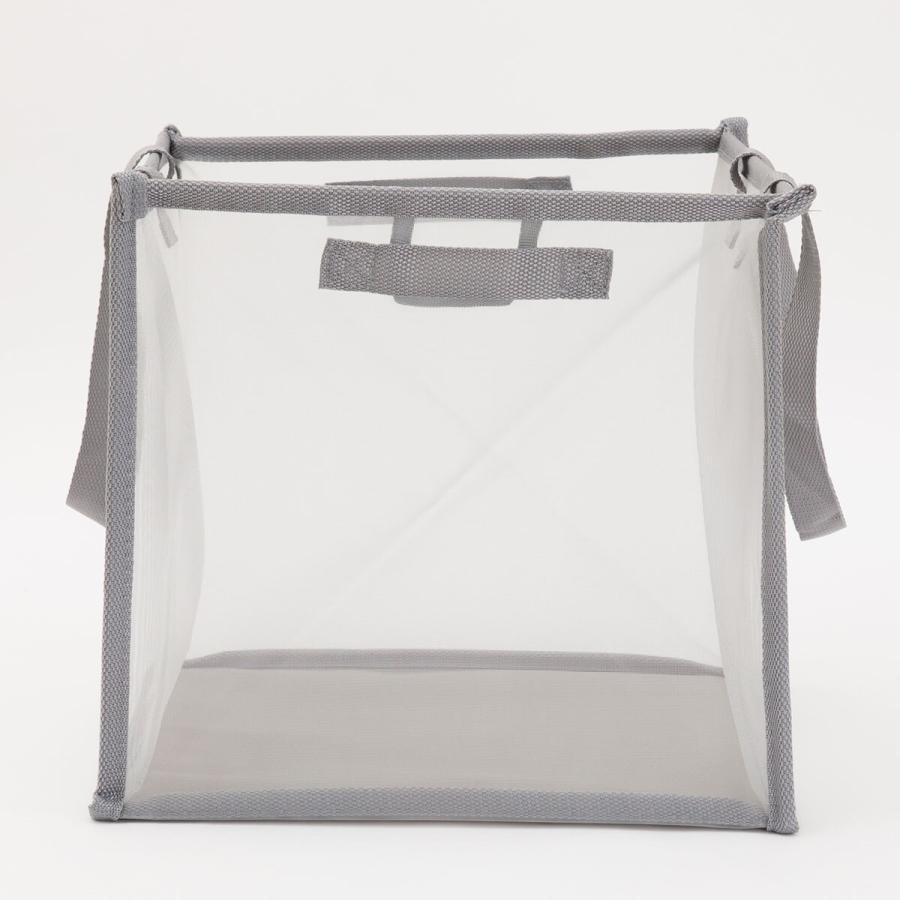 ニトリ（NITORI） 折りたたみメッシュバスケット(S グレー YT01) 幅33