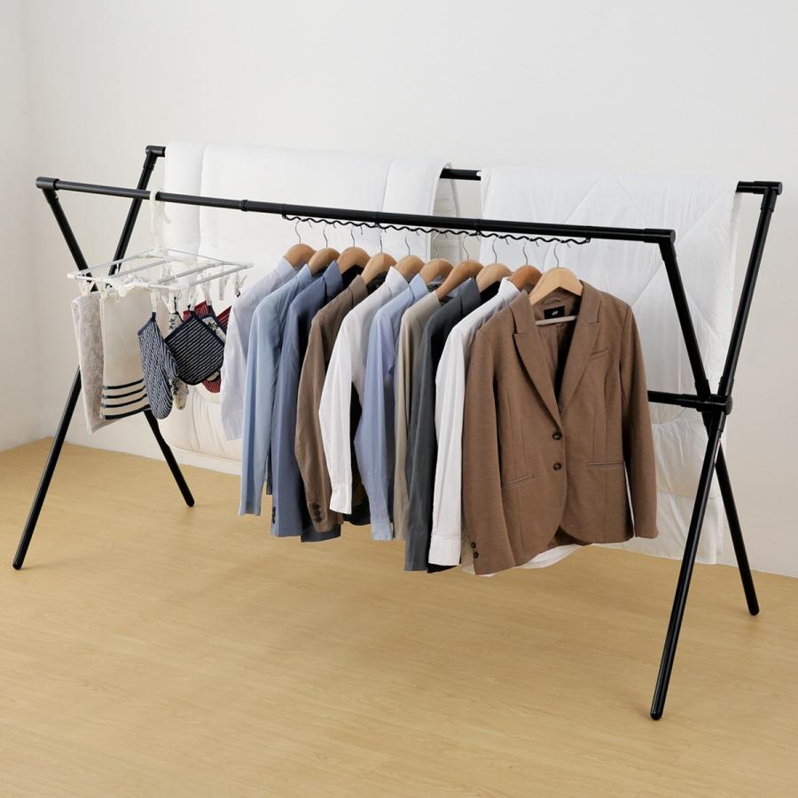 ニトリ アルミX型物干し(ブラック FC09) 期間限定価格：1/5まで