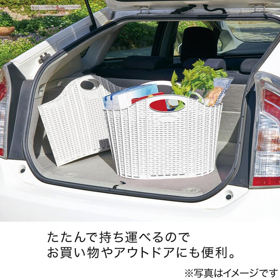 ニトリ（NITORI） 折りたためるランドリーバスケット38L(ラタン