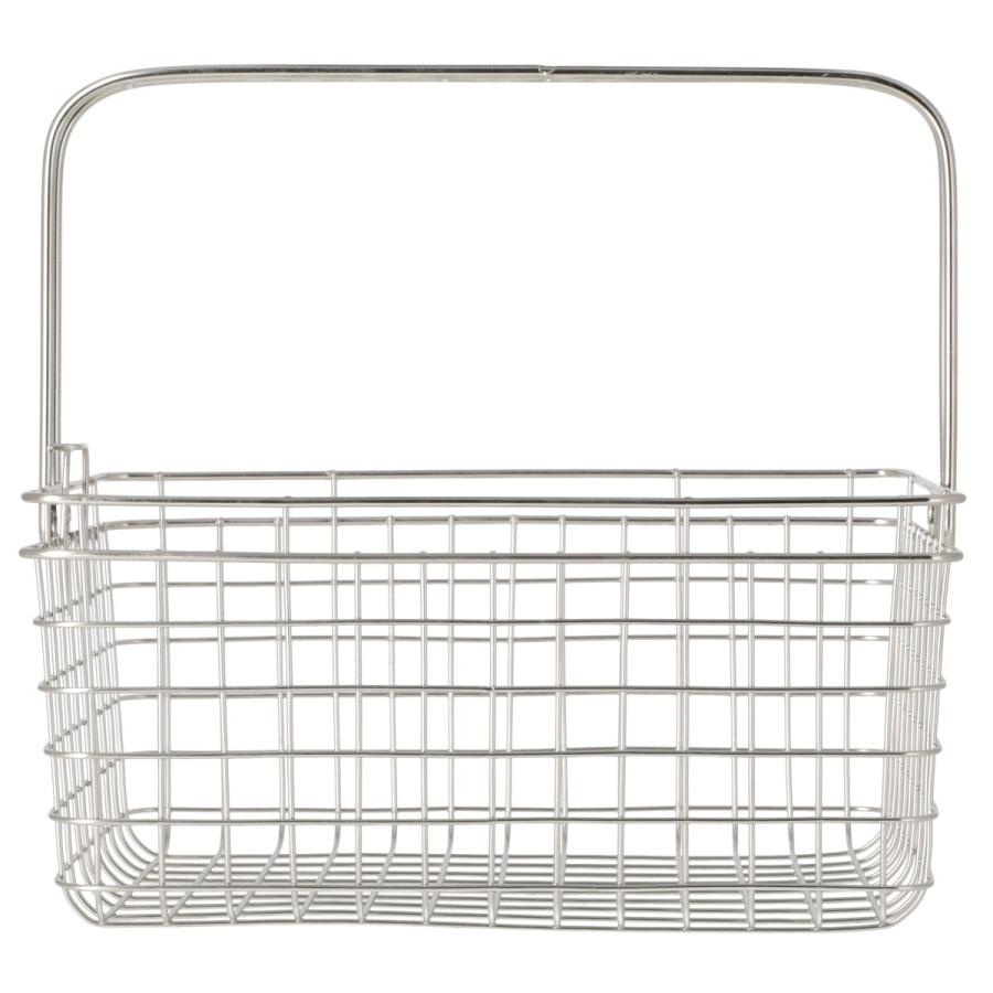 ステンレス 給食カゴ 5個セット ワイヤーバスケット【36×39×20cm】 ニトリ（NITORI） ステンレスワイヤーバスケット(L OS03) : ニトリ