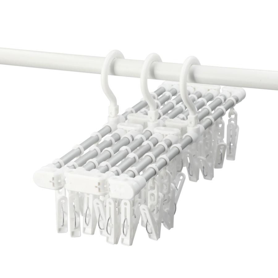 ニトリ（NITORI） 小さくたためるアルミ角ハンガー(42ピンチ) : ニトリ