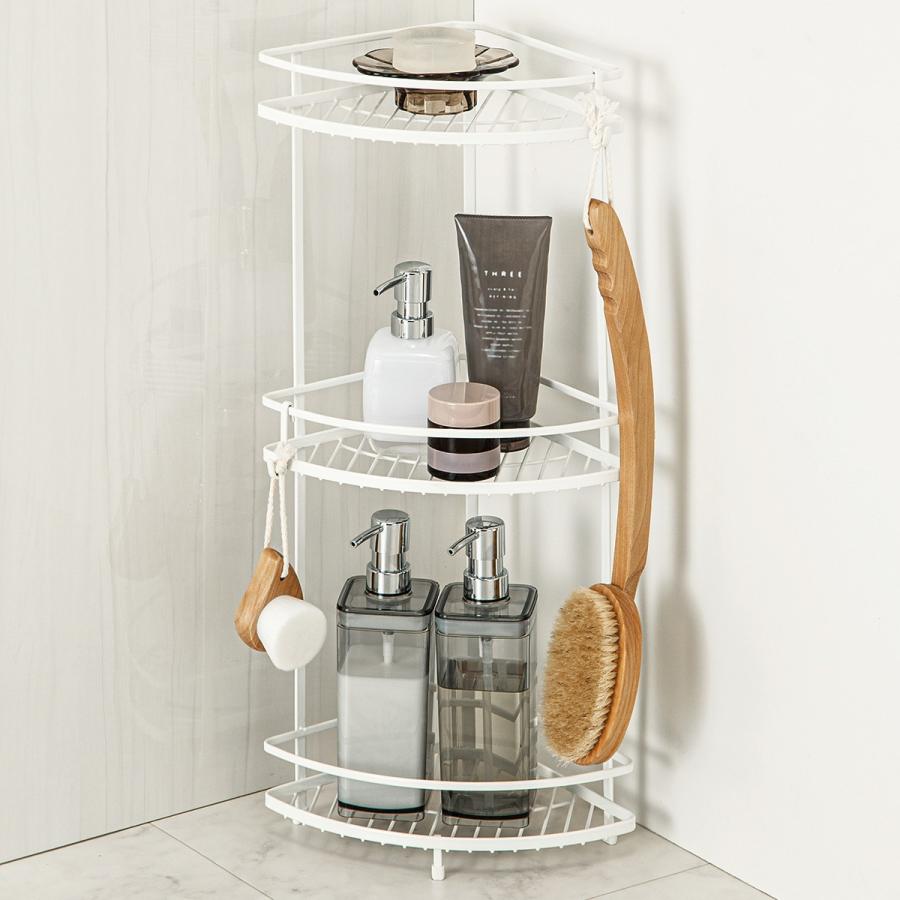 ニトリ バスラック コーナー3段(ピアット2 ホワイト) : ニトリ Yahoo