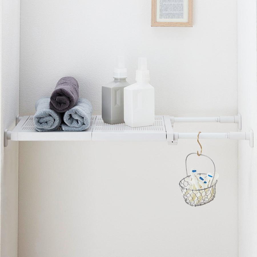 ニトリ メッシュつっぱり棚 ワイド (ホワイト HA03) : ニトリ