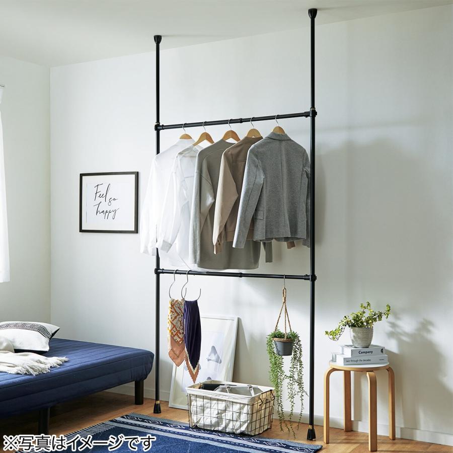 つっぱり2段ハンガー ヒルデf ブラック ニトリ 玄関先迄納品 1年保証 ニトリ Yahoo 店 通販 Yahoo ショッピング