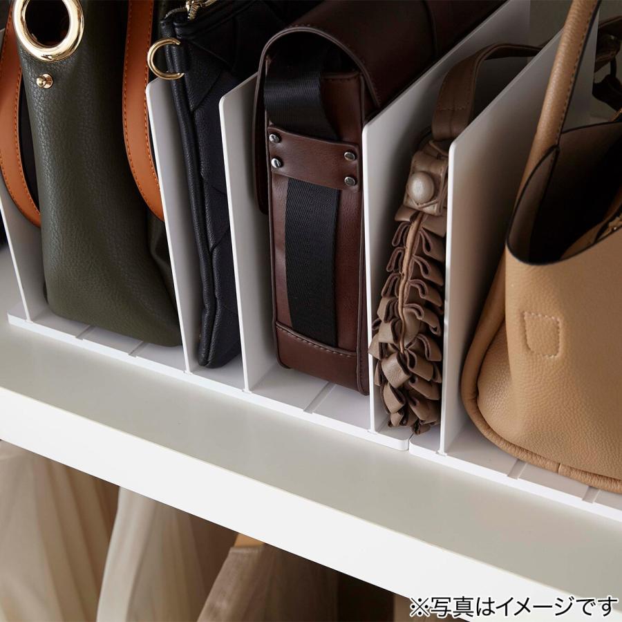 ホワイト 鞄棚　複数仕切り ニトリ（NITORI） バッグ収納スタンド 2個組(ホワイト) : ニトリ Yahoo
