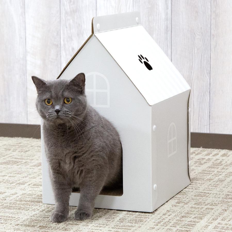 にゃんはうす 爪とぎ付き グレー ニトリ 玄関先迄納品 ニトリ Yahoo 店 通販 Yahoo ショッピング