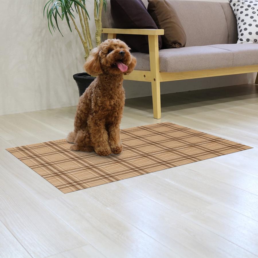 ニトリ（NITORI） 防滑マット(60×90cm チェックBR) : ニトリ Yahoo!店