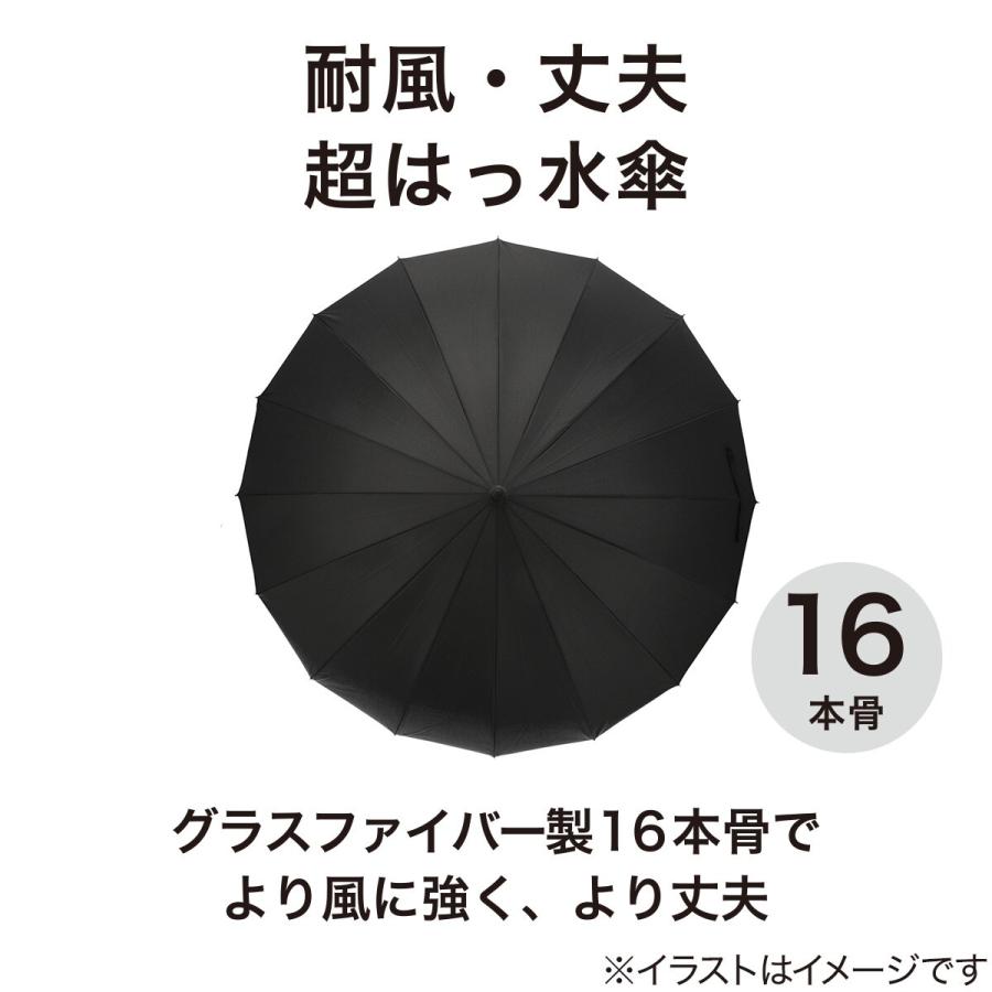 ニトリ（NITORI） 紳士 耐風・丈夫・超はっ水 16本骨ジャンプ傘(65cm