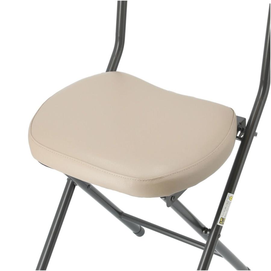 ニトリ（NITORI） 折りたたみチェア バーミーズ(モカ) 折りたたみ椅子