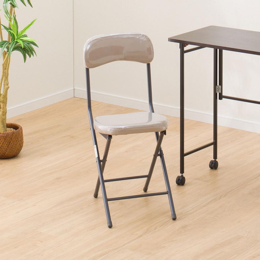 ニトリ（NITORI） 折りたたみチェア バーミーズ(モカ) 折りたたみ椅子