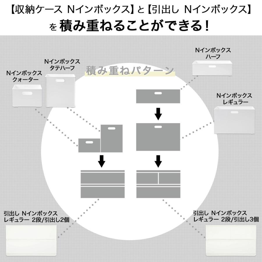 引出し Nインボックス たて型ハーフ 3段(WH) 収納ケース 収納ボックス ニトリ｜nitori-net｜11