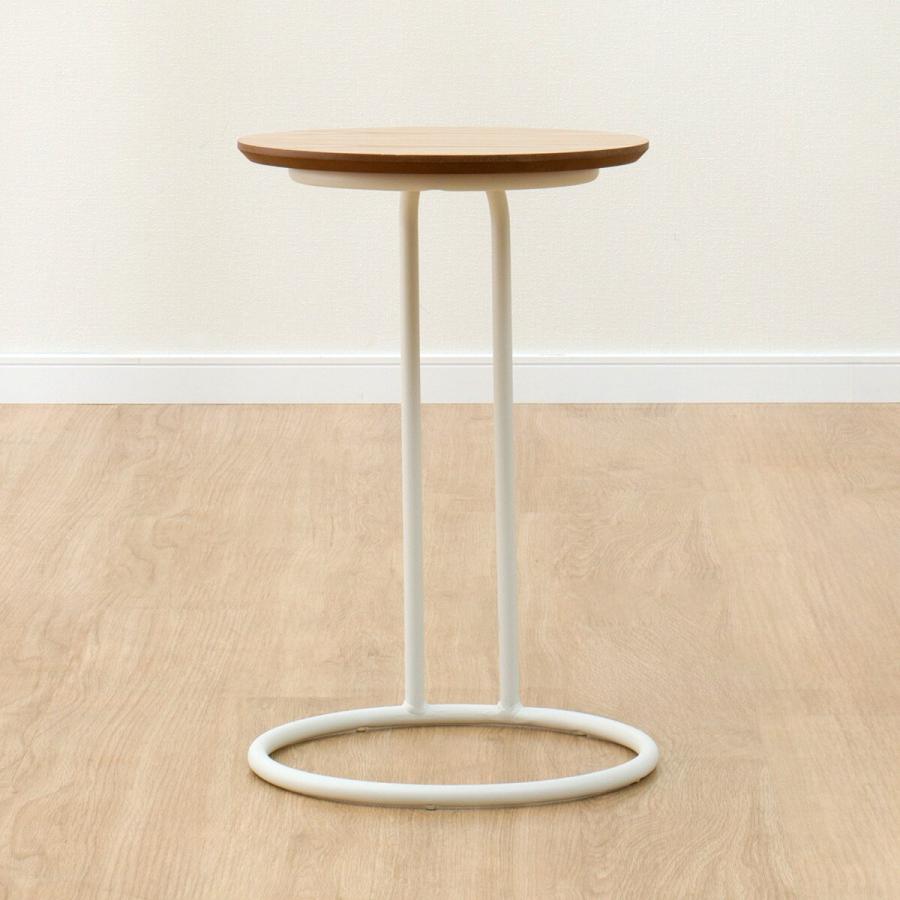 ニレ　サイドテーブル　ナチュラル色 ニトリ（NITORI） 幅33cm サイドテーブル エンドテーブル ナイト