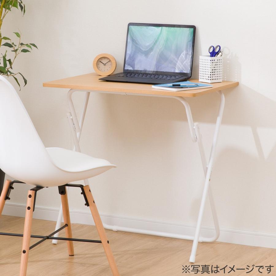 ニトリ 幅70cm 折りたたみテーブル 折脚テーブル(7070 ライト
