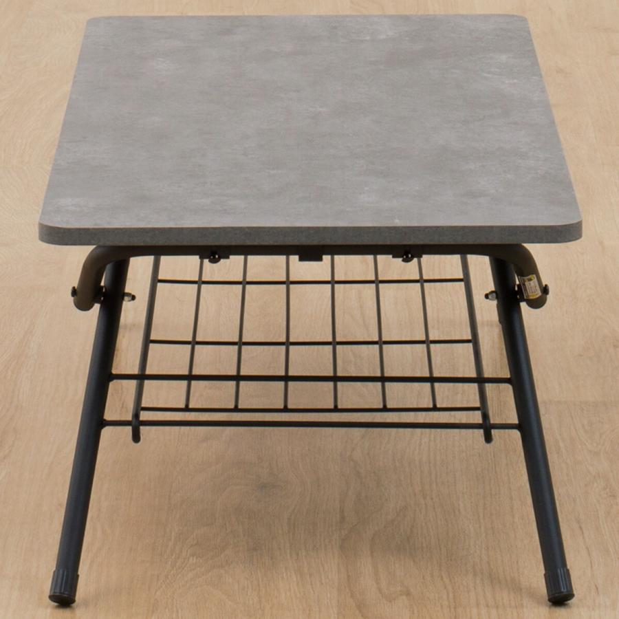 ニトリ　グレー ガラス　大理石　テーブル ニトリ ガラス天板センターテーブル 引出し付き (大理石柄 BK