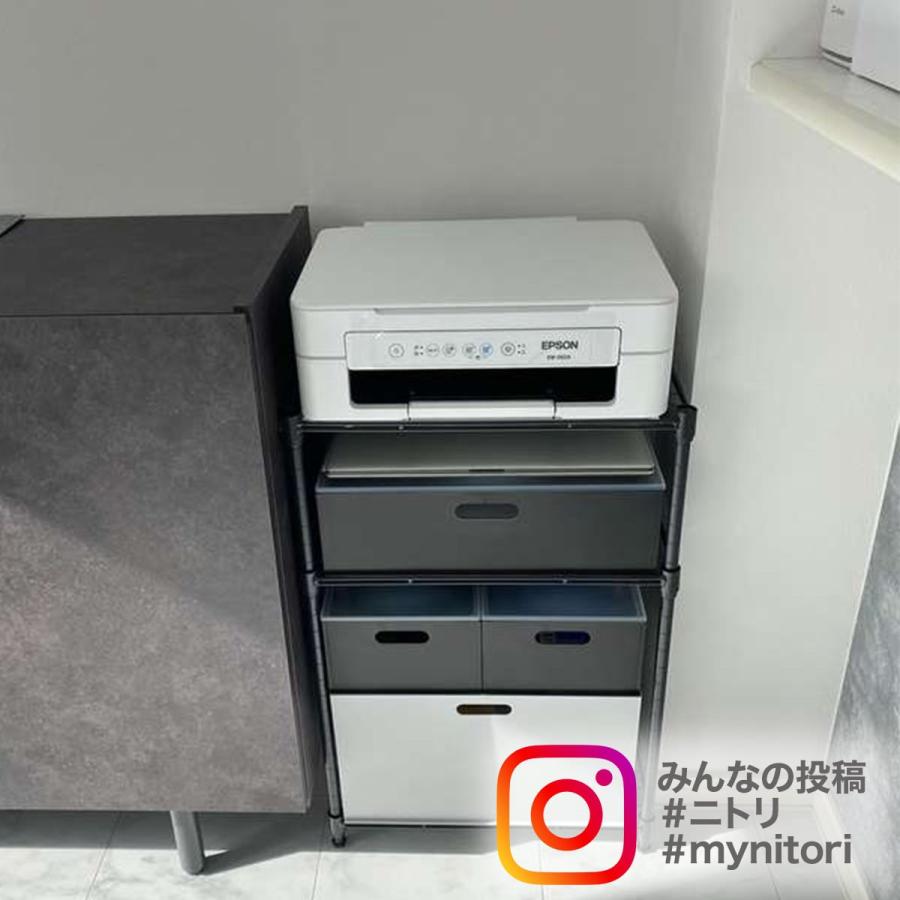 ニトリ 〔幅44.5×奥行29.5×高さ67cm〕スチールラック LT 2段(WH