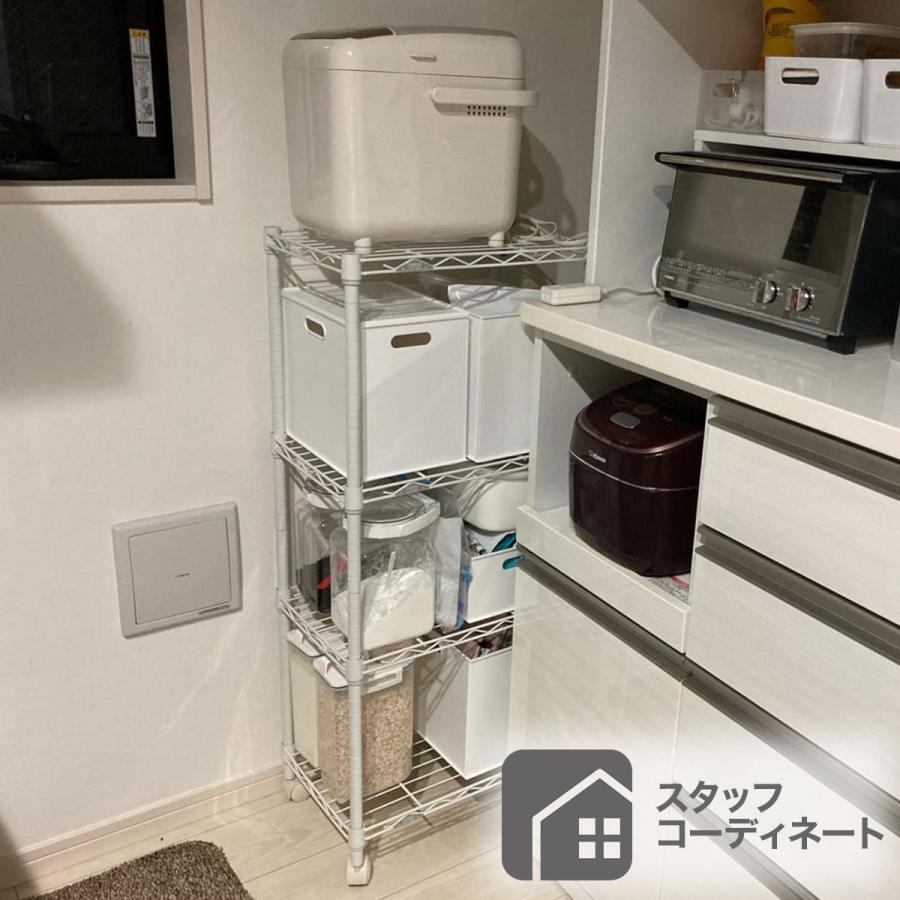 ニトリ スチールラックSTANDARD 4段(DWH) スチールシェルフ 本棚