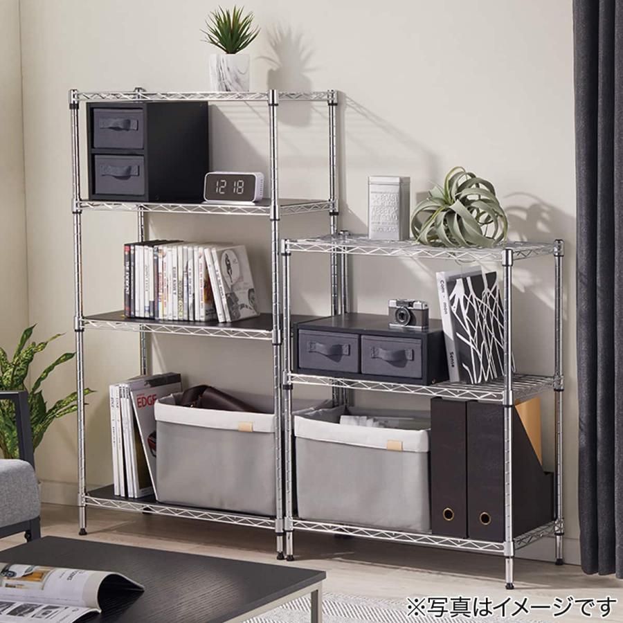スチールラック 4台　ダークグレー ニトリ（NITORI） スチールラック(STANDARD 幅65cm 4段 ダークグレー