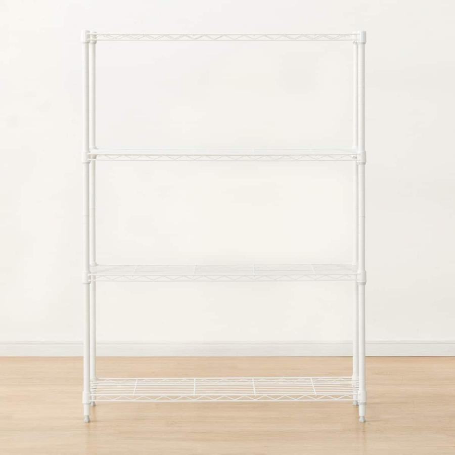 ホワイト スチールラック 123cm ニトリ（NITORI） スチールラック(STANDARD 幅85cm 3段 ホワイト