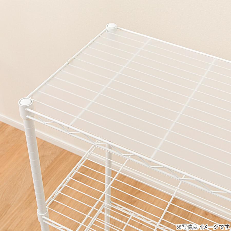 スチールラック 幅115cm 4段 ホワイト＋追加棚1段、PPシート1枚付 ニトリ（NITORI） スチールラック(CUSTOM 幅115cm 4段 WH) シェルフ