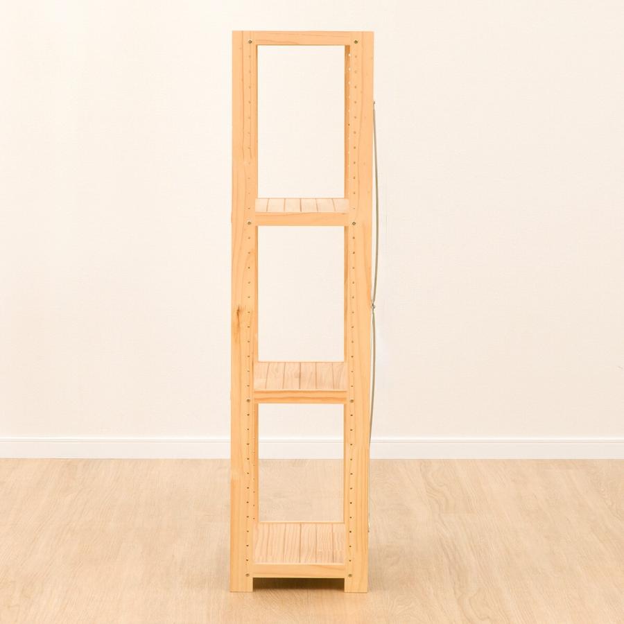 ニトリ　木製本棚 3段 ホワイト/ナチュラル スリムパインラック3段(幅34cm ナチュラル HZ1) | ニトリネット【公式