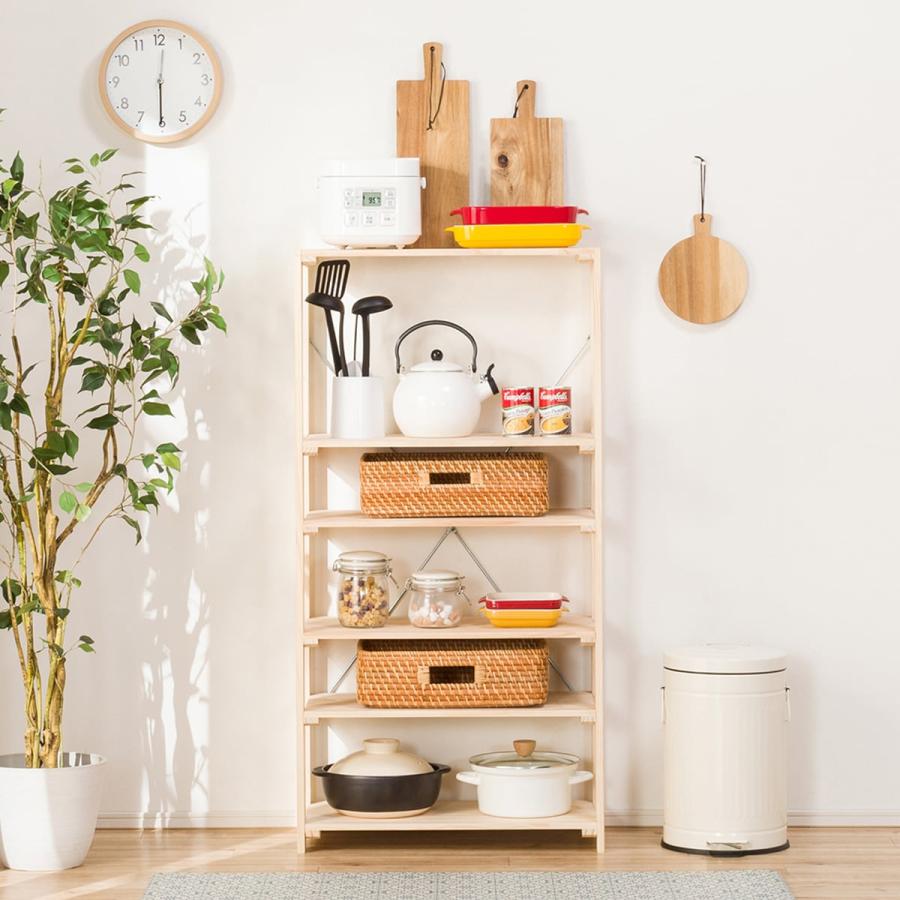 ニトリ（NITORI） パインラック マンクス6230(3段) 木製 本棚 ラック